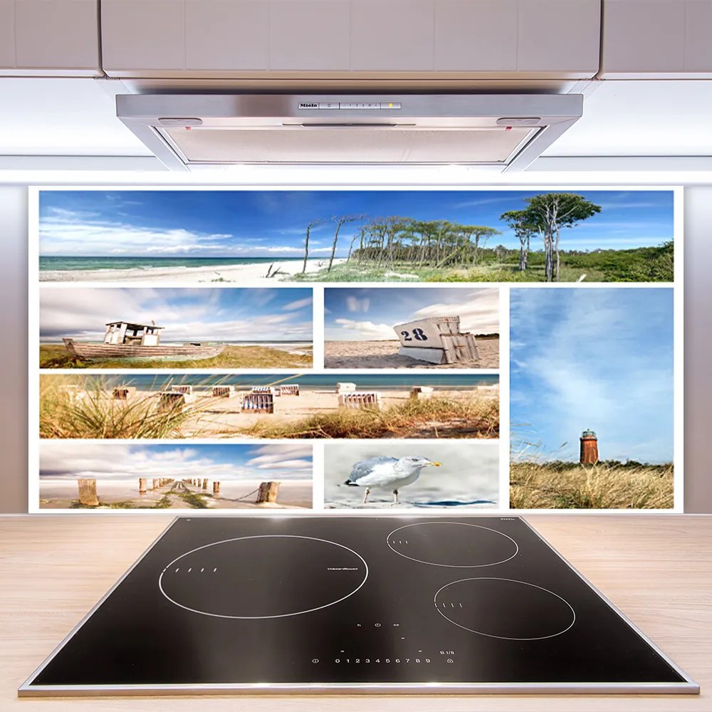 Rivestimento parete cucina Paesaggio marino 140x70 cm