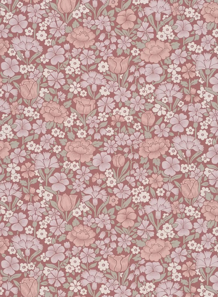 Little Greene Tapete Spring Flowers - Blush