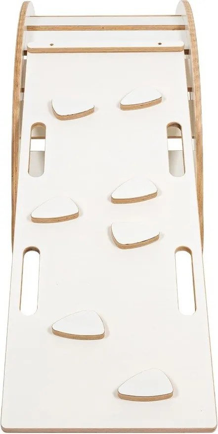 Arco a dondolo montessori bianco in pino massiccio 39x75x38 cm Montessori – Meowbaby