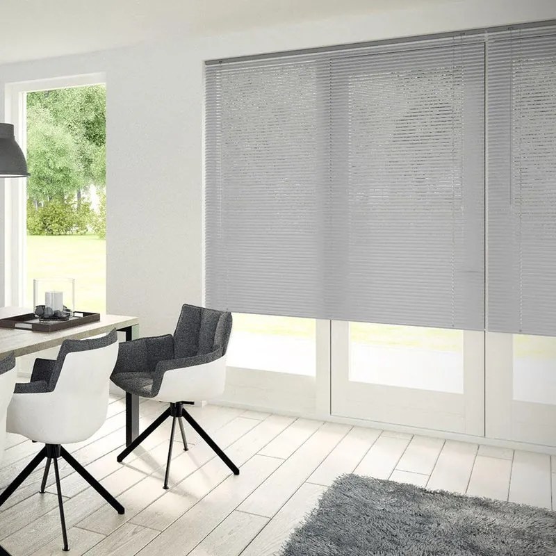 Veneziana Odessa in alluminio, argento 100 x 250 cm, Larghezza lamelle: 25 mm