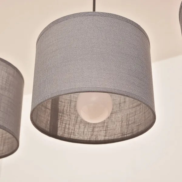 Lampadario a cavo ALBA 3xE27/15W/230V grigio