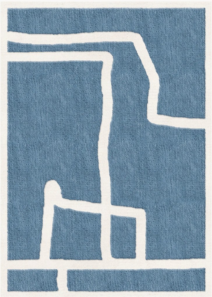 Tappeto in lana a pelo corto tessuto a mano Gotland