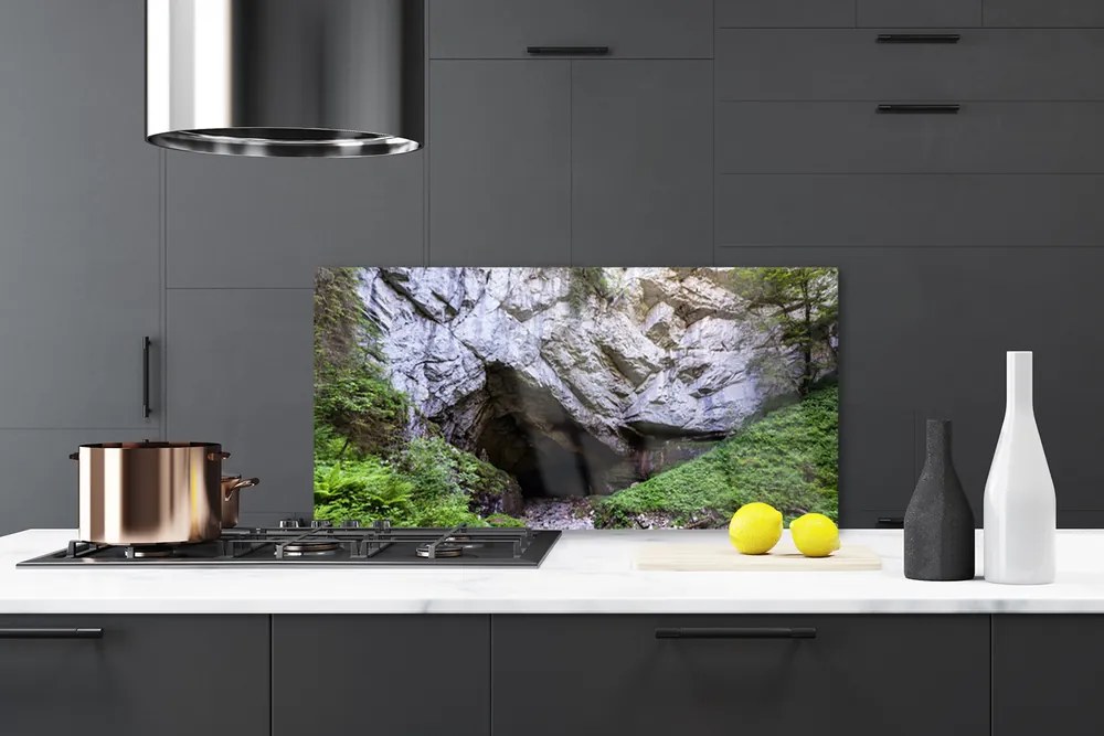 Pannello rivestimento parete cucina Grotta di montagna della natura 120x60 cm