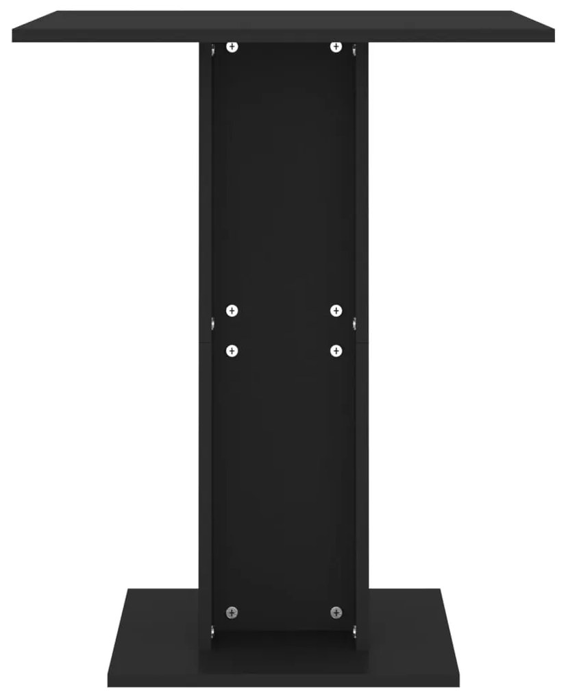 Tavolo da bistrot nero 60x60x75 cm in truciolato
