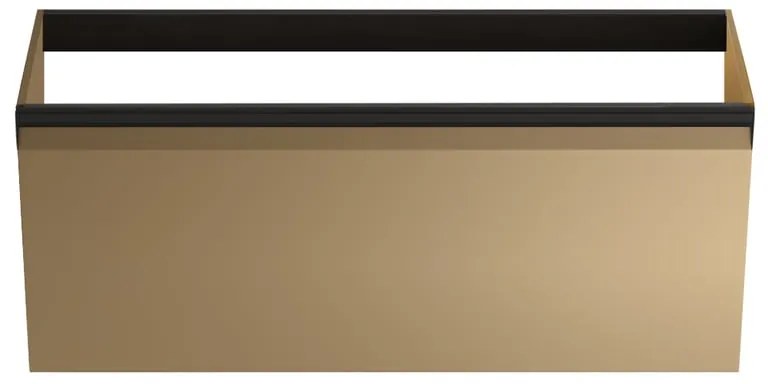 Mobile da bagno sospeso sotto lavabo Fusion L 99.5 x H 40 x P 45.5 cm giallo, 1 cassetto