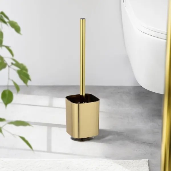 WENKO 24162100 - Scopino WC AURON 9x38,5 cm dorato