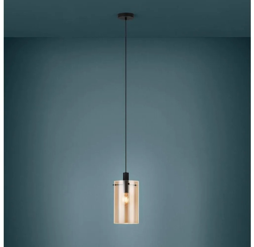 Eglo 39537 - Lampadario su filo POLVERARA 1xE27/40W/230V