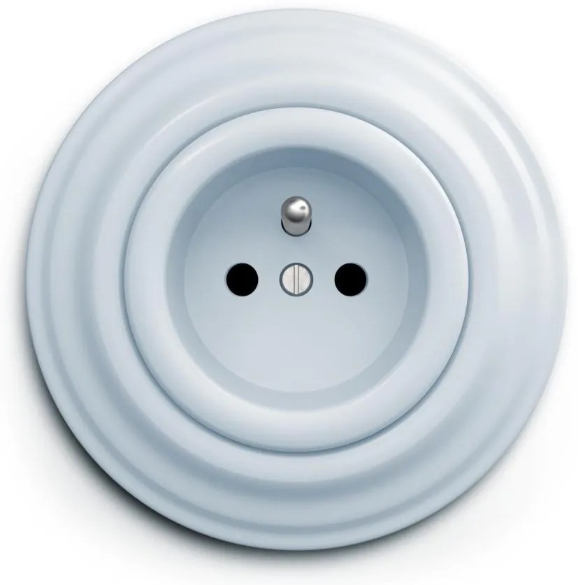 Kliklap - Presa domestica in stile retrò con cornice, 230 V, blu