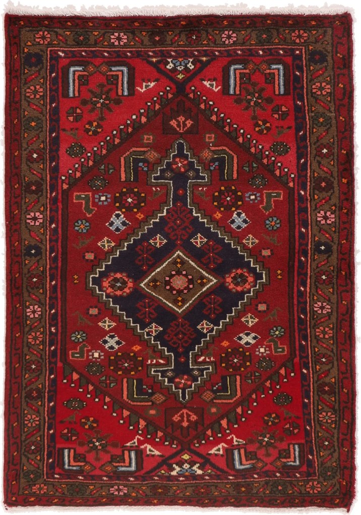 Hamedan Tappeto 100x140 (Iran) Annodato A Mano