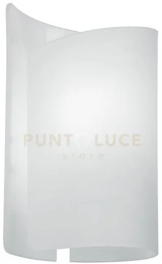 Applique a parete imagine bianca 1 luce attacco e27 15x25cm vetro e...