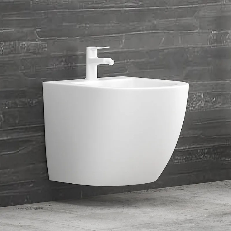 Kamalu - Sanitari sospesi senza brida colore bianco lucido | MIL-BL