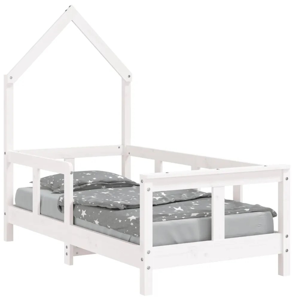 Giroletto per bambini bianco 70x140cm in legno massello di pino
