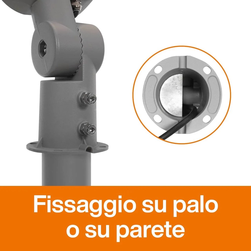 Armatura stradale 100W IP65 - 145lm/W - con Osram chip LED Colore Bianco Freddo 5.700K
