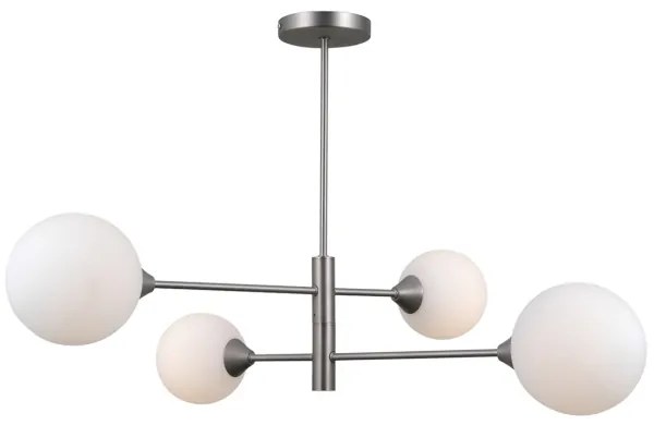 ITALUX PND-55342-4-SN - Lampadario EVORA 4xG9/5W/230V nichel