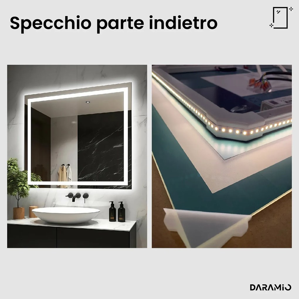 Specchio con luce LED F2