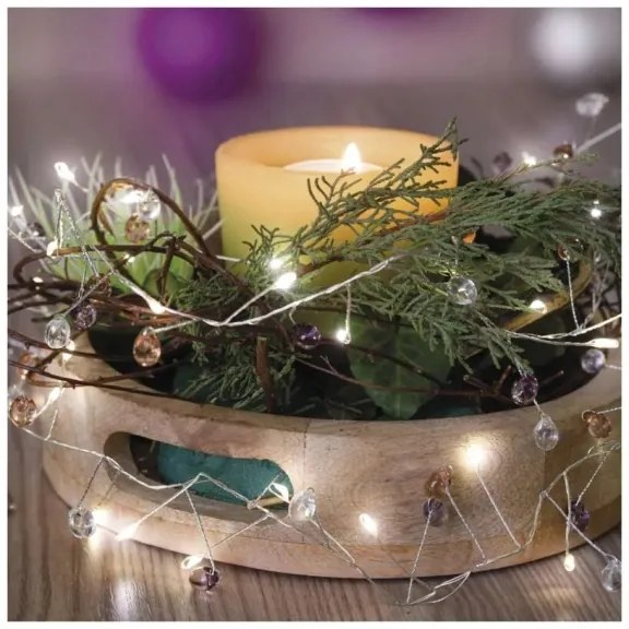 Catena luminosa natalizia a LED 40xLED/3xAA 1,5 m bianco caldo