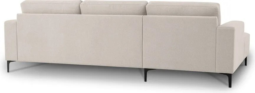 Divano angolare beige (con penisola a sinistra/con chaise lounge) con rivestimento in ciniglia Fabian – Scandic