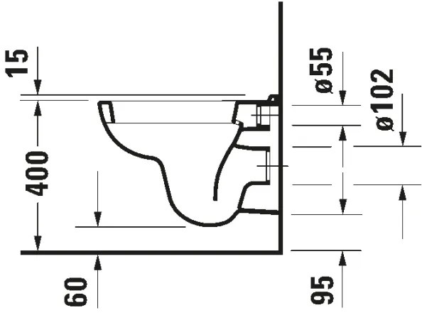 Duravit 22110900002 - WC sospeso D-CODE ceramica/bianco lucido