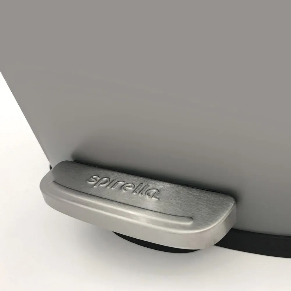 Cestino per la spazzatura grigio tortora in acciaio con pedale 50 l Akira – Spirella