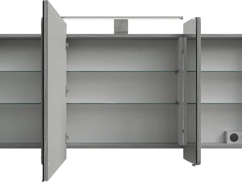 Specchio Contenitore Con Illuminazione Cassca PELIPAL grigio L 140 x H 67 x P 17 cm