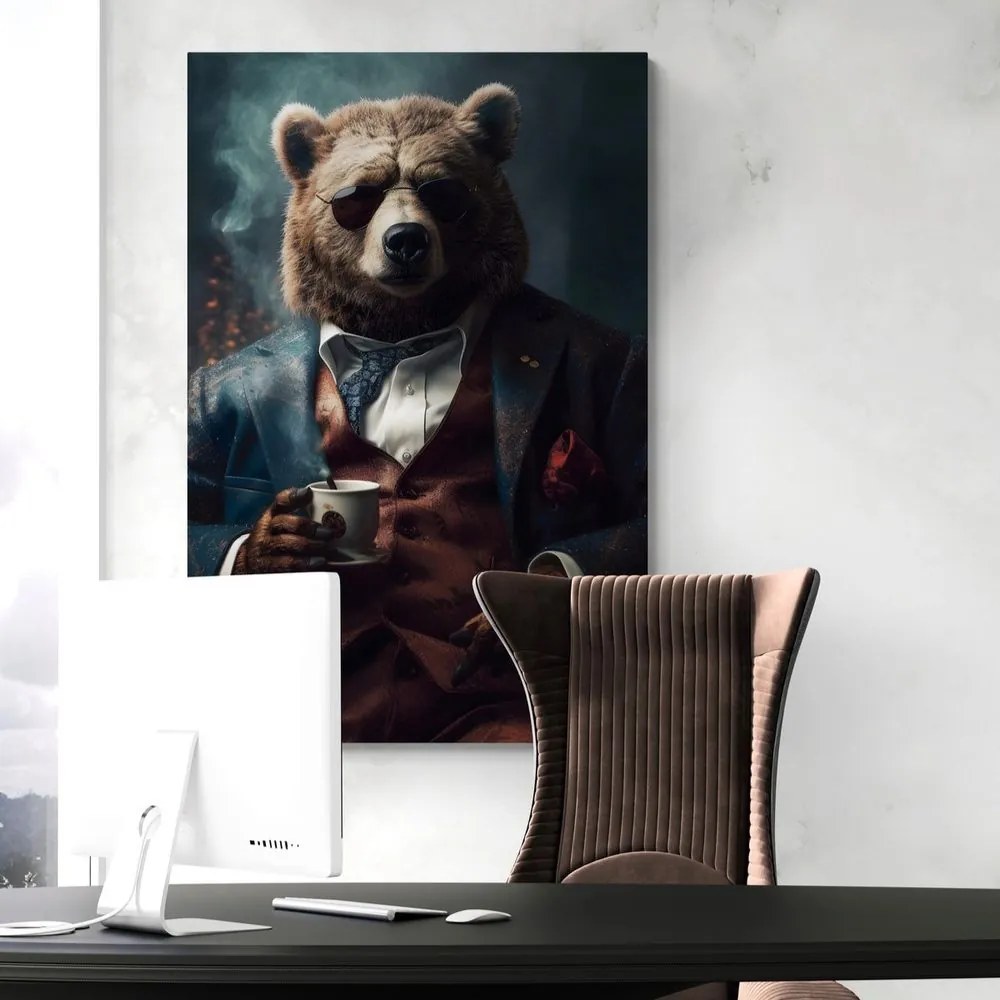 Quadro su tela – Gangster animale orso