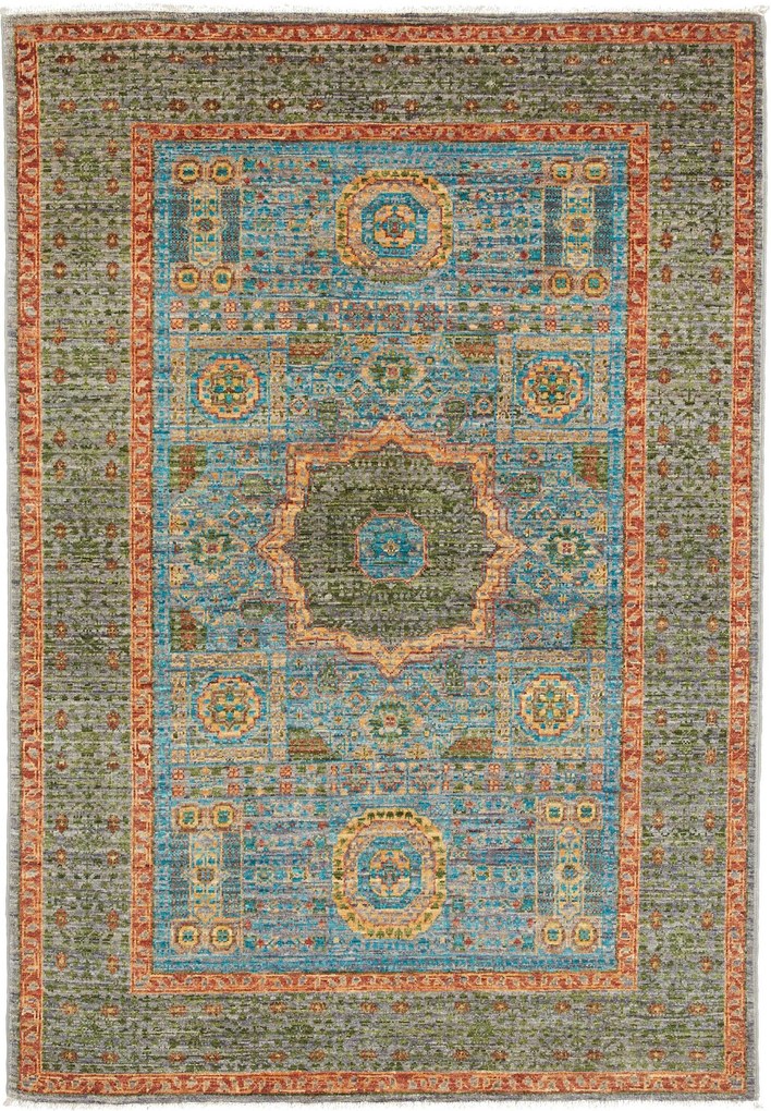 Mamluk Tappeto 100x150 Grigio (Pakistan) Annodato A Mano