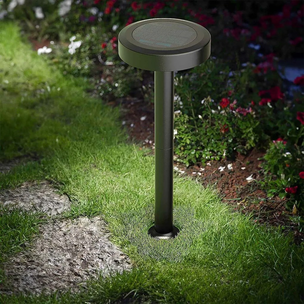 Lampada Solare da Giardino a Picchetto IP65 35cm CCT 120 lumen Colore Bianco Variabile CCT
