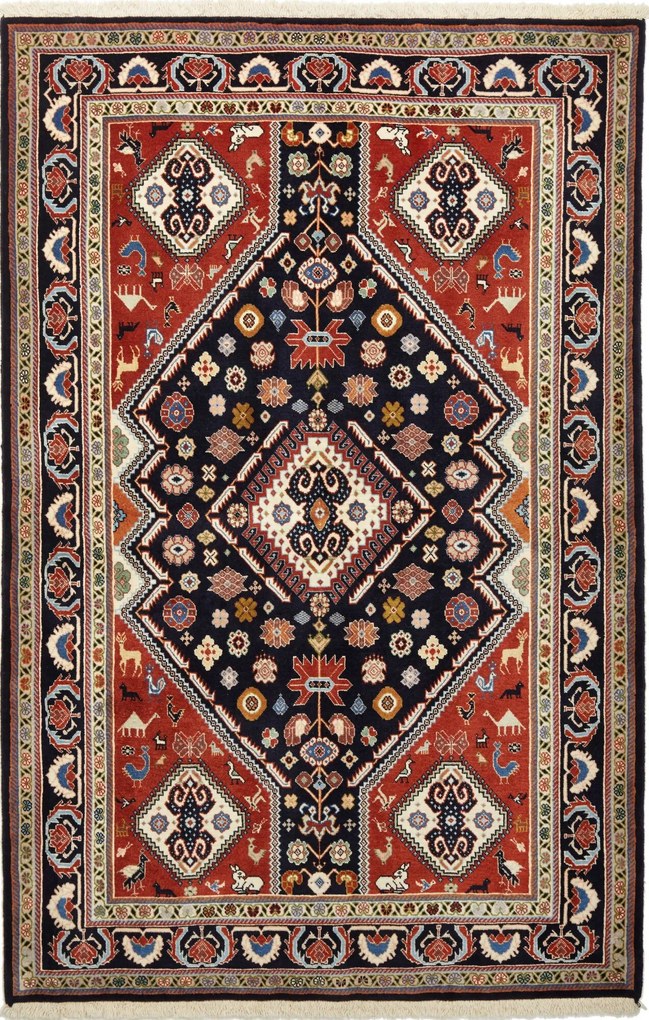 Rizbaft Tappeto persiano 210 x 140 Blu (Iran) Annodato A Mano