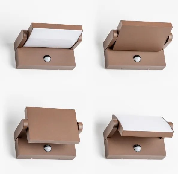 Redo 90588 - LED Lampada da esterno con sensore FLIP LED/20W/230V 3000K IP54 marrone