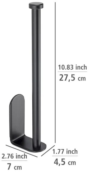 WENKO 53214100 - Portarotolo NIO 27,5x7 cm nero