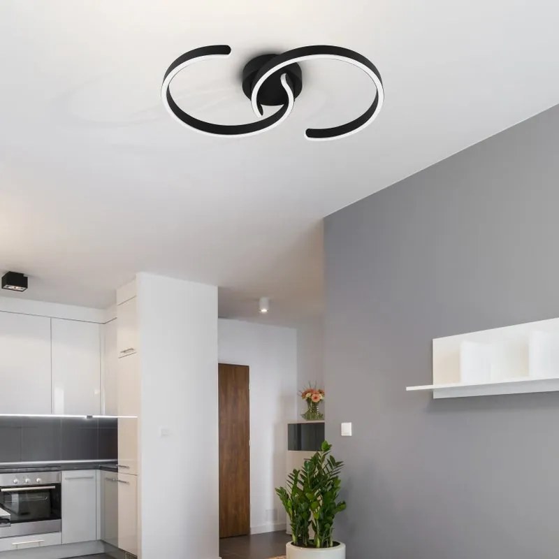 Plafoniera LED Rolimare nero IP20 bianco naturale EGLO