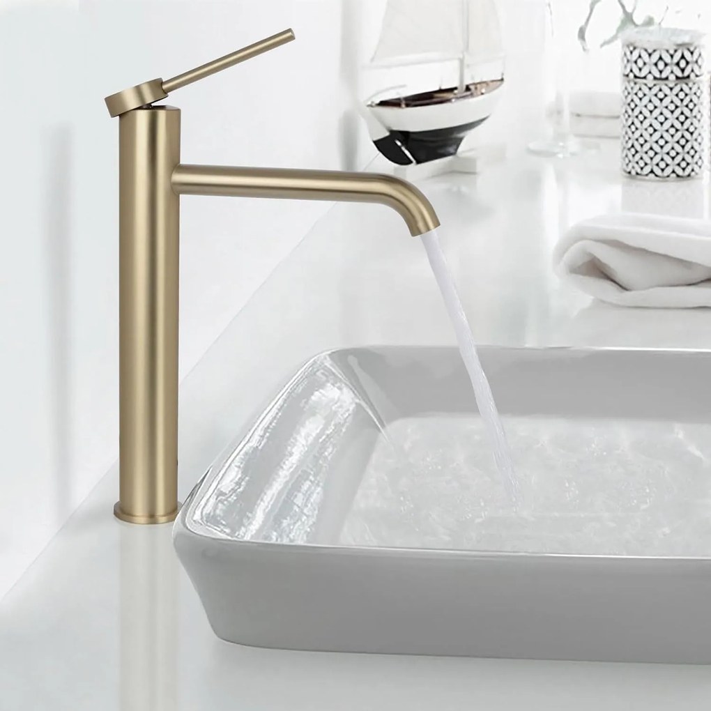 Rubinetto da lavabo Rea CLIF GOLD BRUSH