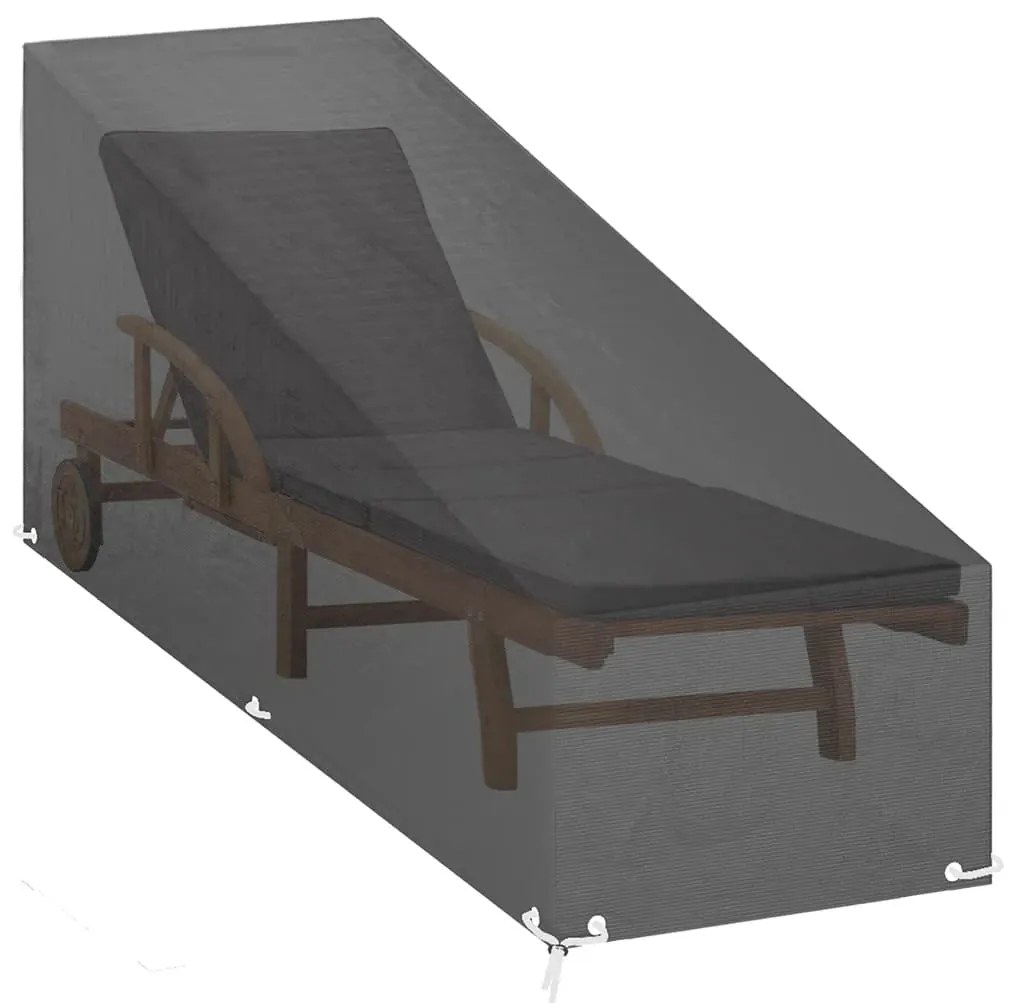 Coperture sdraio 2pz 12 occhielli 200x65x35/60 cm polietilene