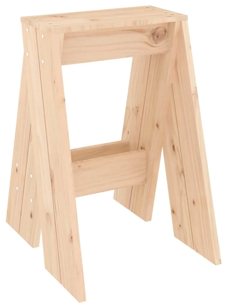 Sgabelli 2 pz 40x40x60 cm in legno massello di pino