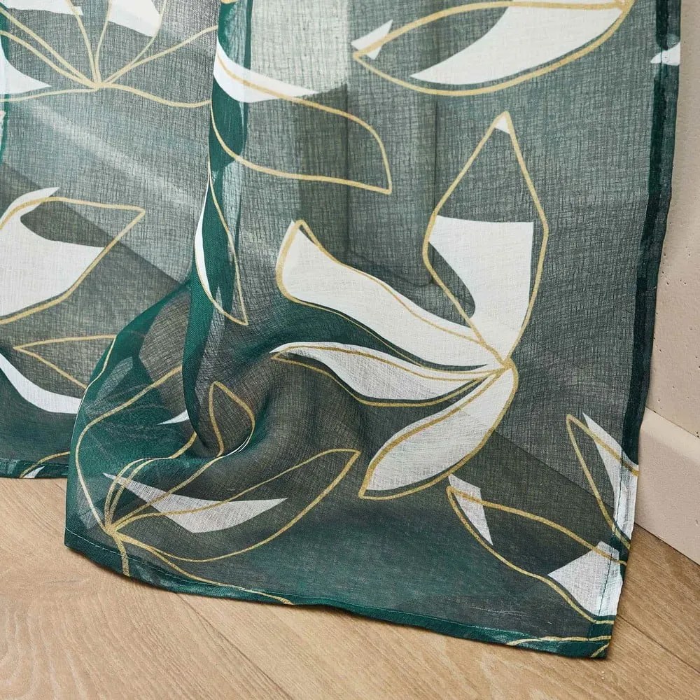 Tenda sottile verde in voile 140x280 cm Elsa – douceur d'intérieur