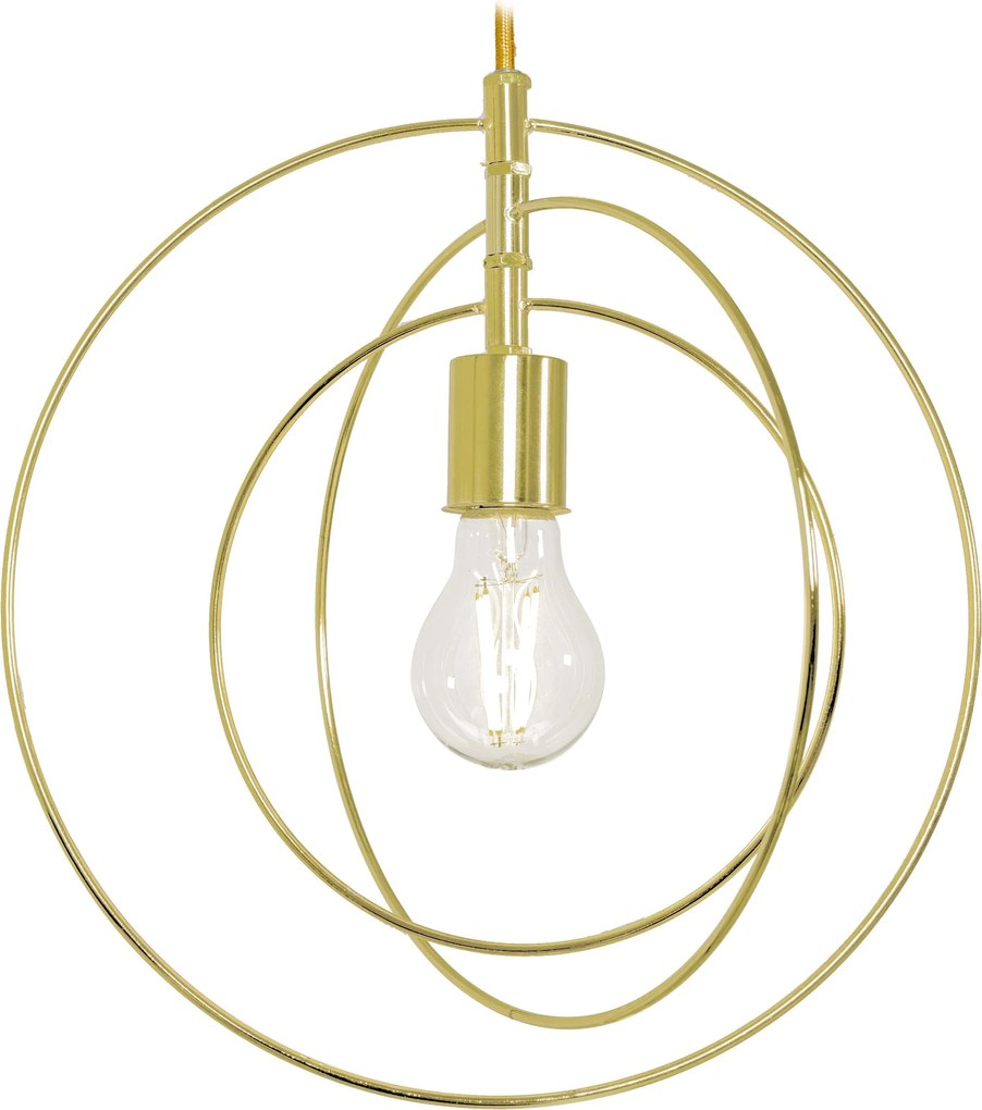 Lampada Da Soffitto Metallico Anulare Oro APP286-1CP