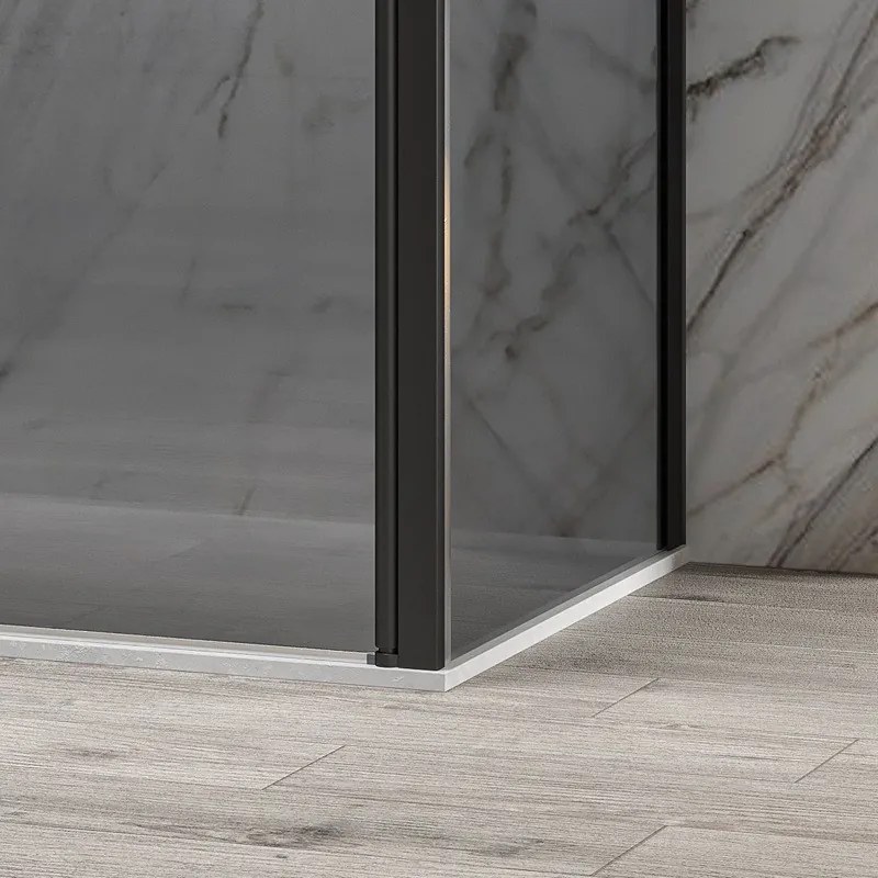 Box doccia 80x120 apertura saloon vetro fumé altezza 200h | KS2800AF - KAMALU