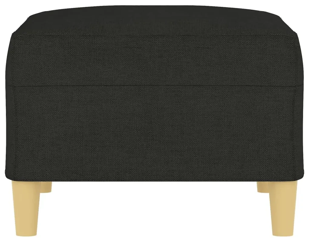 Poggiapiedi nero 70x55x41 cm in tessuto
