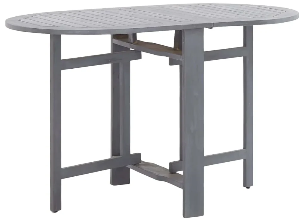 Tavolo da giardino grigio 120x70x74 cm legno massello di acacia