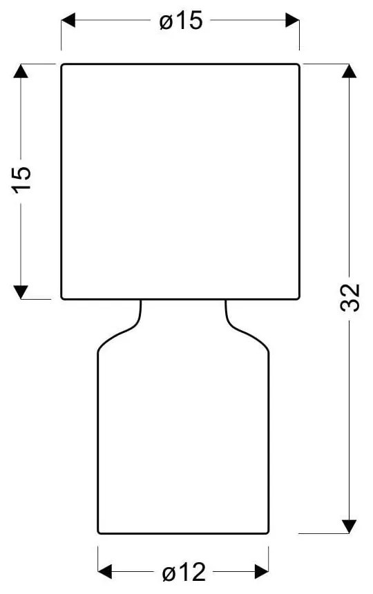 Lampada da tavolo grigia con paralume in tessuto (altezza 32 cm) Iner - Candellux Lighting