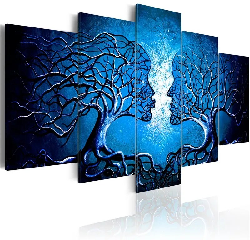 Quadro  Sapphire Kiss  Colore Blu, Dimensioni e Misure 100x50