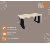 Scrivania in legno Vancouver lunghezza 160 cm con gambe Colore Nero