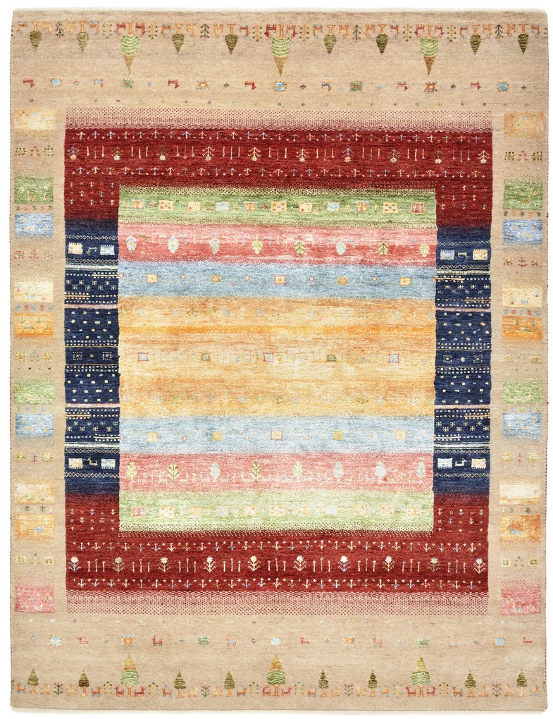 Loribaft Tappeto 200 x 150 (Indian) Annodato A Mano