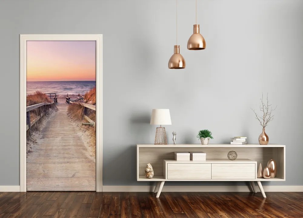 Poster adesivo per porta Sentiero per la spiaggia 95x205 cm