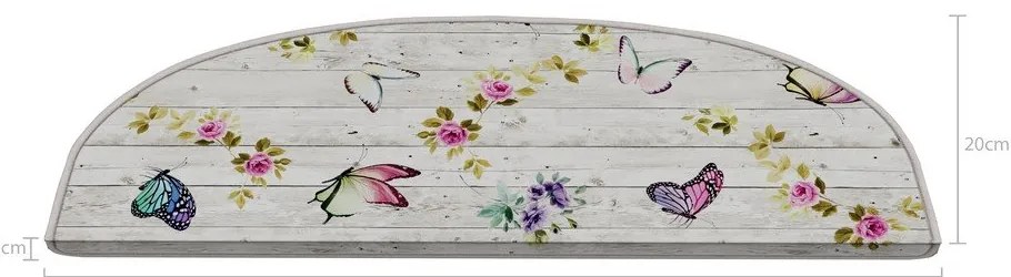 Gradini crema in set da 16 pezzi 20x65 cm Butterfly Life - Vitaus