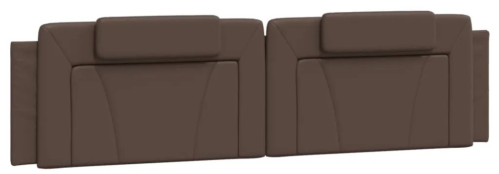 Cuscino testiera marrone 200 cm in similpelle