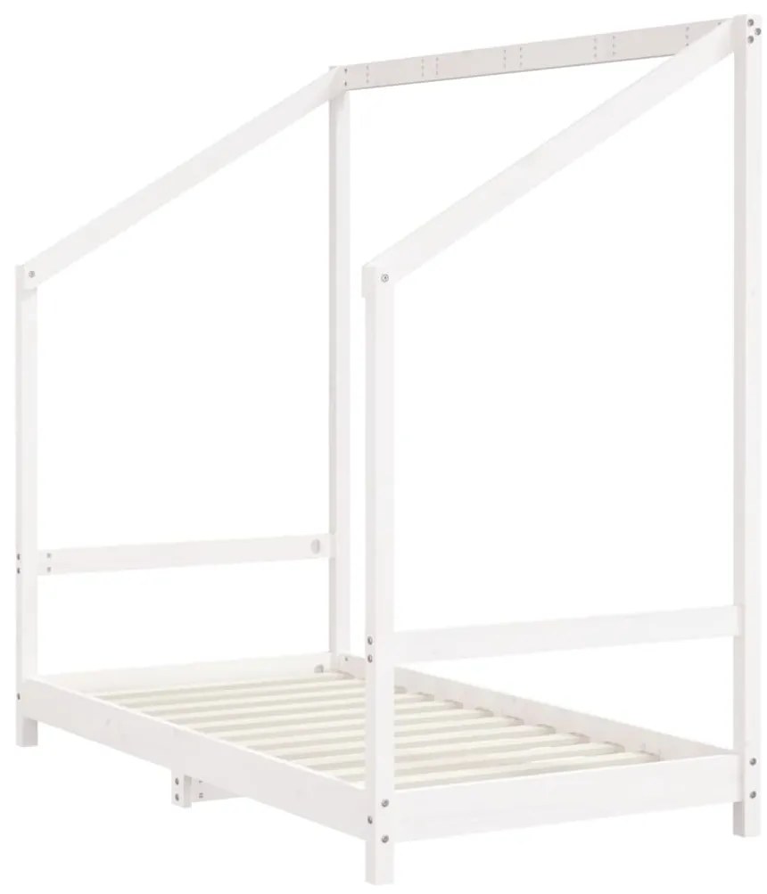 Giroletto per bambini bianco 80x160cm in legno massello di pino