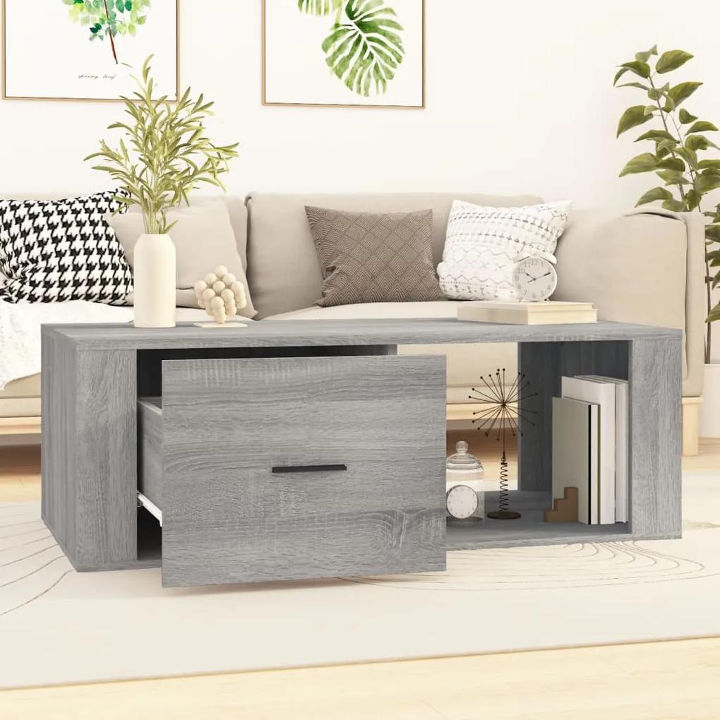 Tavolino salotto grigio sonoma 100x50,5x35 cm legno multistrato