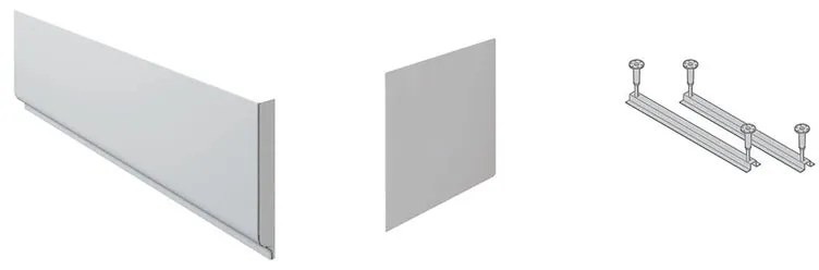 Pannello di rivestimento vasca acrilico bianco L 140 x H 70 cm