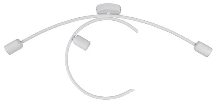 Plafoniera moderno Doris 3 x E27 bianco 83 cm x 10 cm